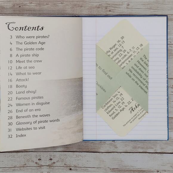 Pirates Rebound Book Journal, Repurposed Children's Book, Upcycled Notebook - Picture 6 of 14